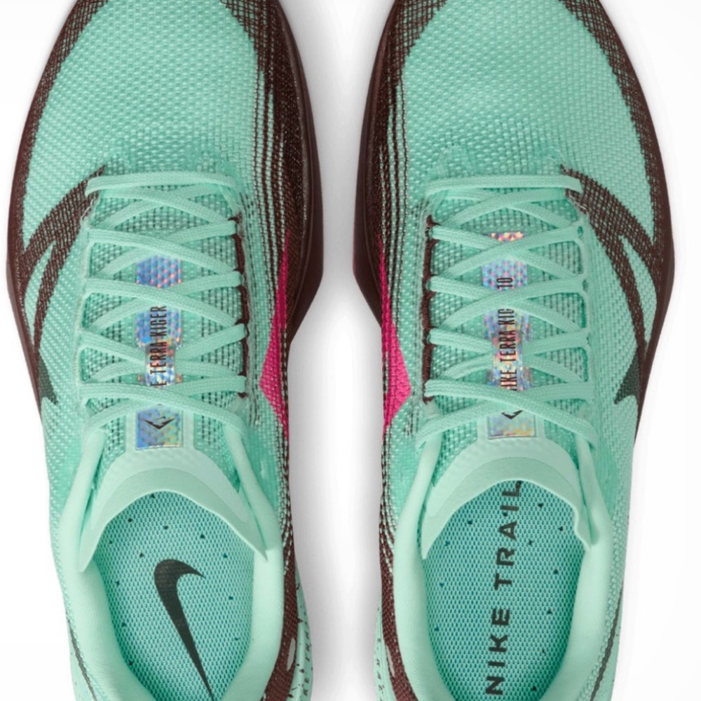 Nike Men's Trail Running Shoes - Mint and Brown